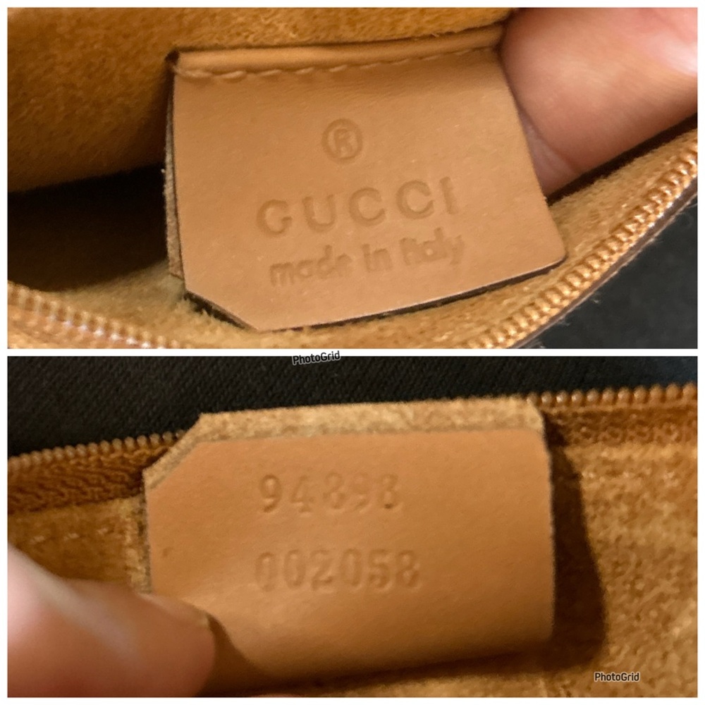 GUCCI Tom Ford Jackie Vitello Calfskin Leather Bag w/ Zip Pouch Vintage 90s VTG - Picture 14 of 16